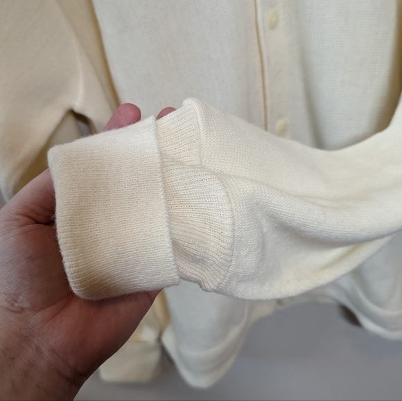 Vintage 90s Izod Crest Knit Cardigan Sweater Old Money - Picture 8 of 13